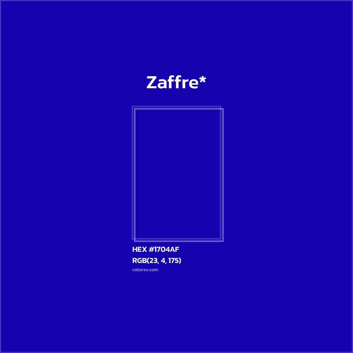 HEX #1704AF Color Name, Color Code, Palettes, Similar Paints, Images