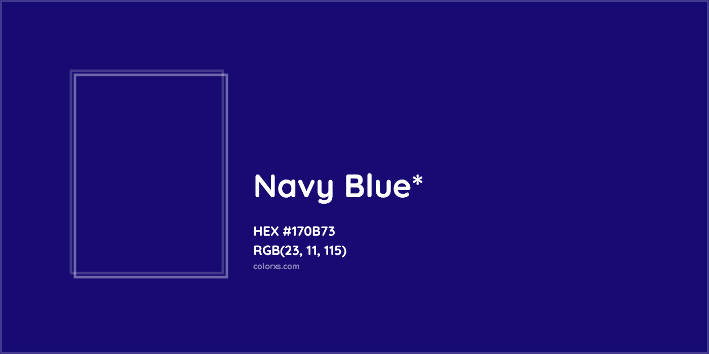 HEX #170B73 Color Name, Color Code, Palettes, Similar Paints, Images
