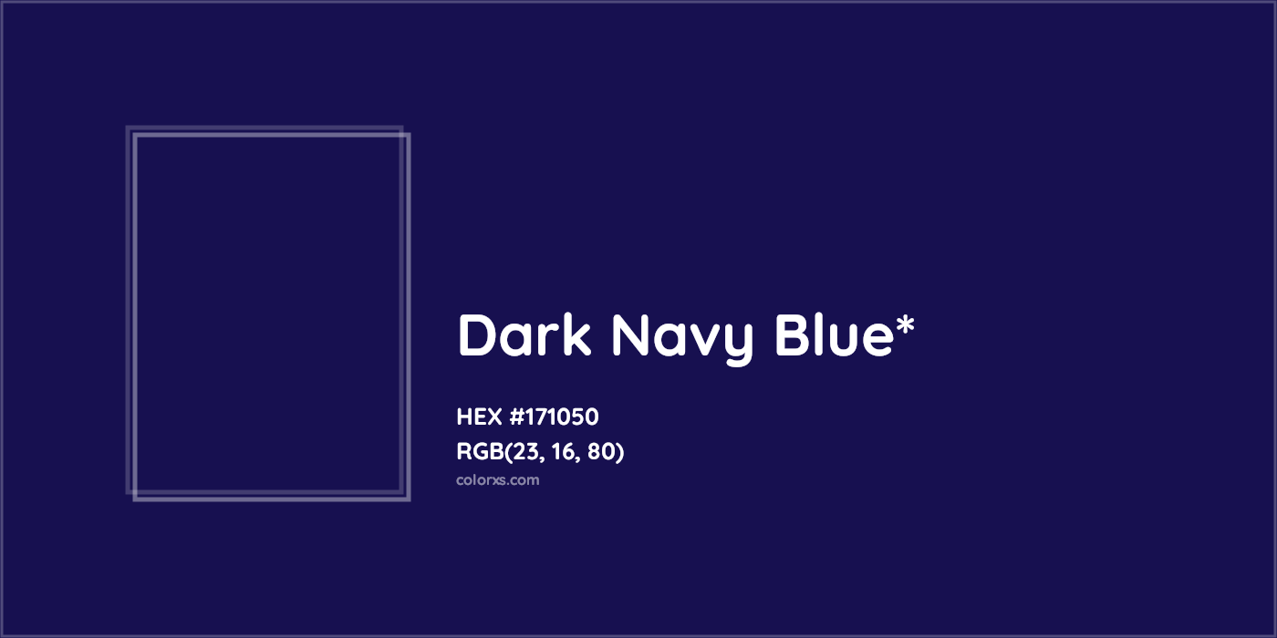 HEX #171050 Color Name, Color Code, Palettes, Similar Paints, Images