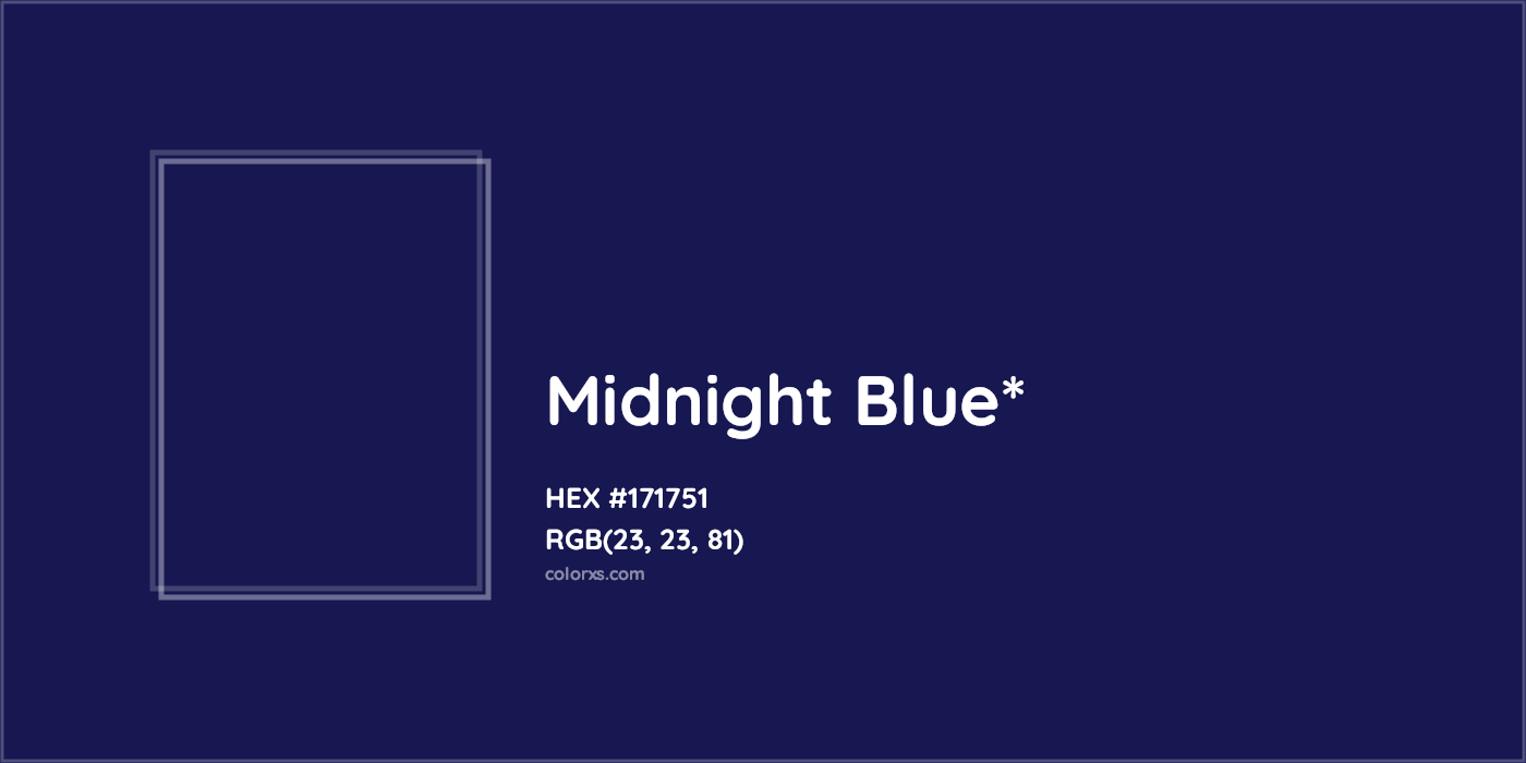 HEX #171751 Color Name, Color Code, Palettes, Similar Paints, Images