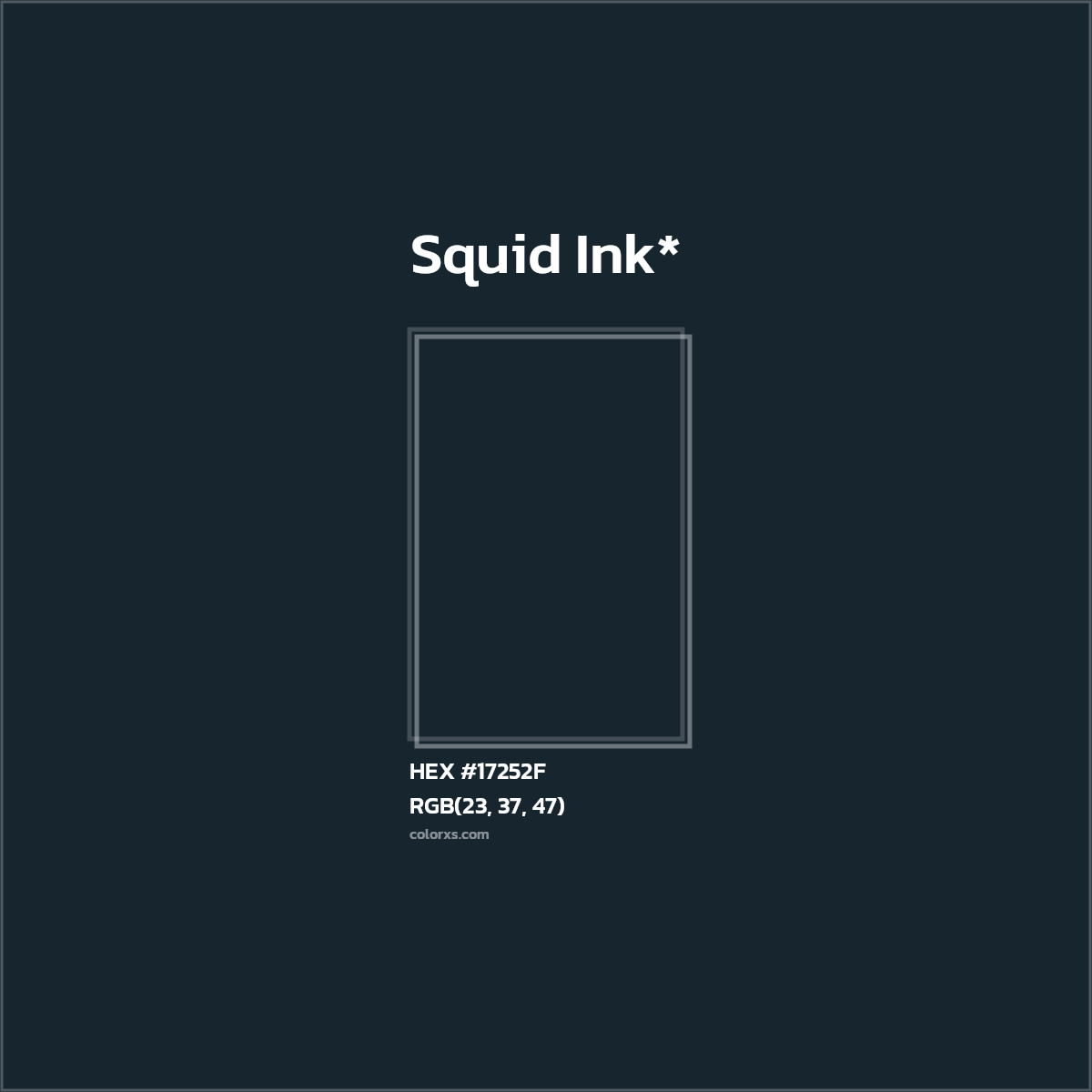 HEX #17252F Color Name, Color Code, Palettes, Similar Paints, Images