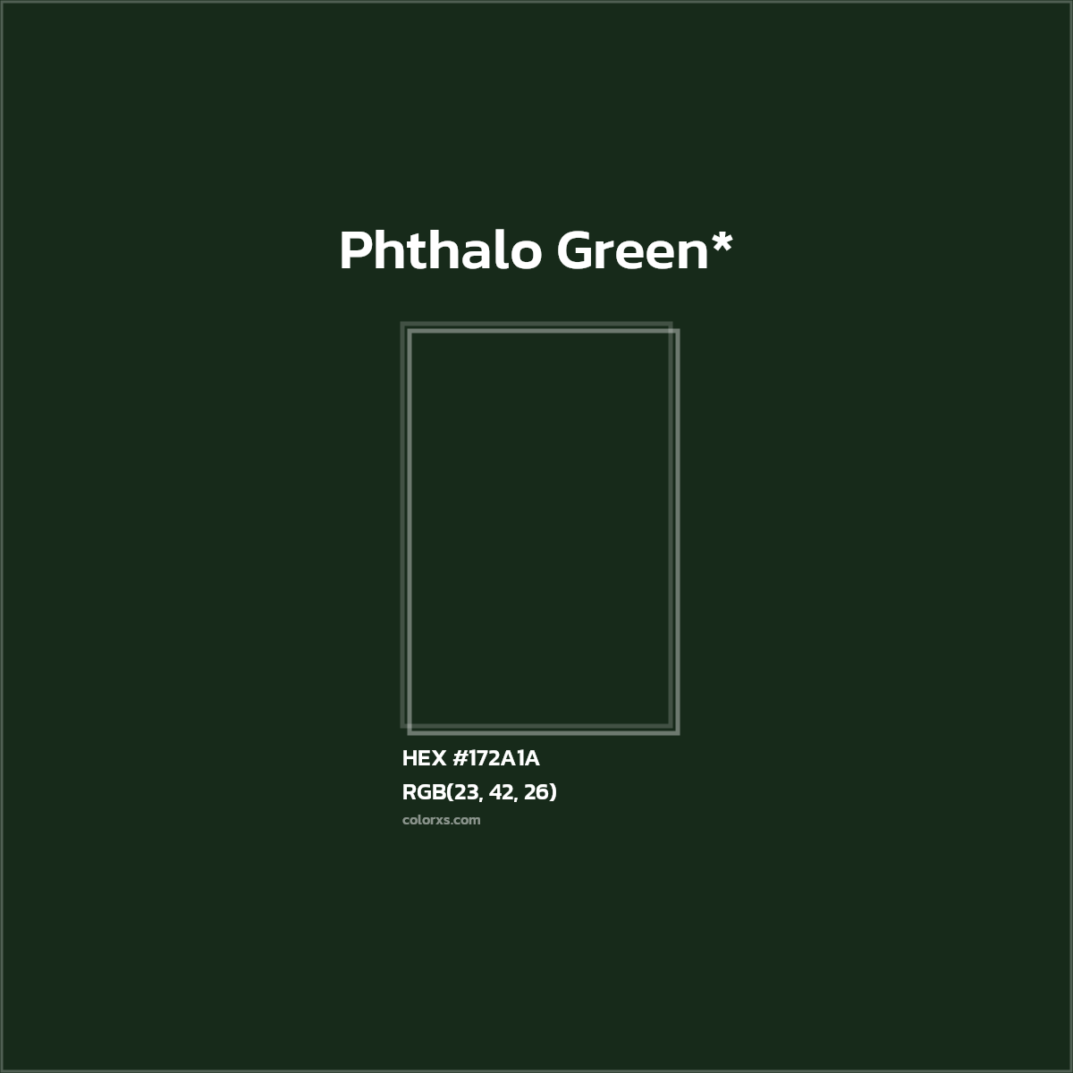 HEX #172A1A Color Name, Color Code, Palettes, Similar Paints, Images