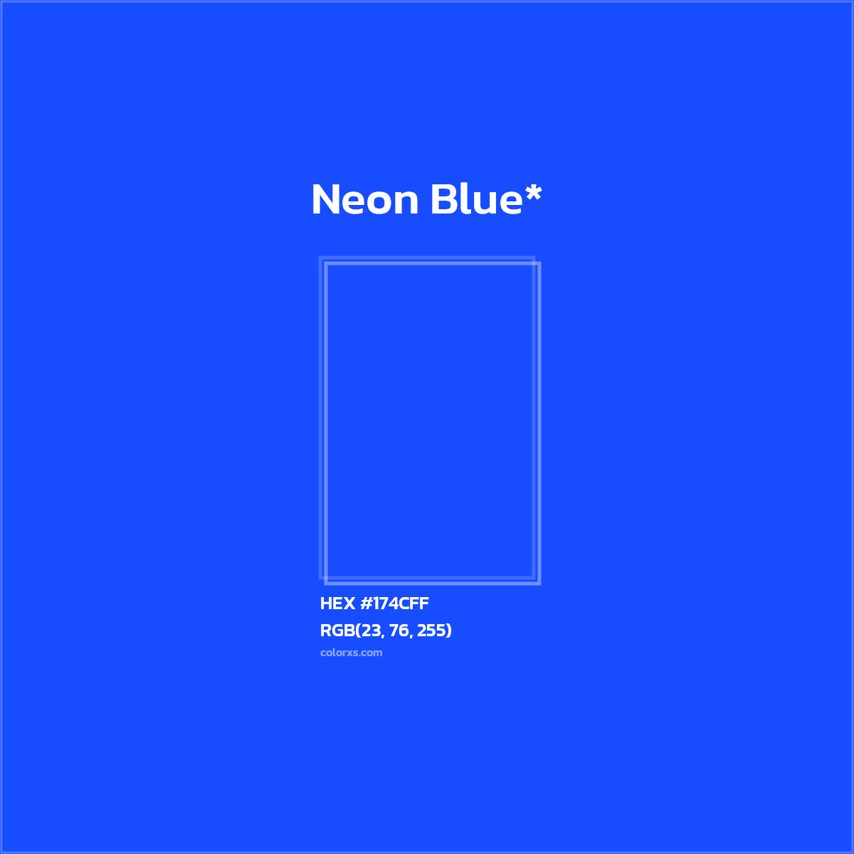 HEX #174CFF Color Name, Color Code, Palettes, Similar Paints, Images