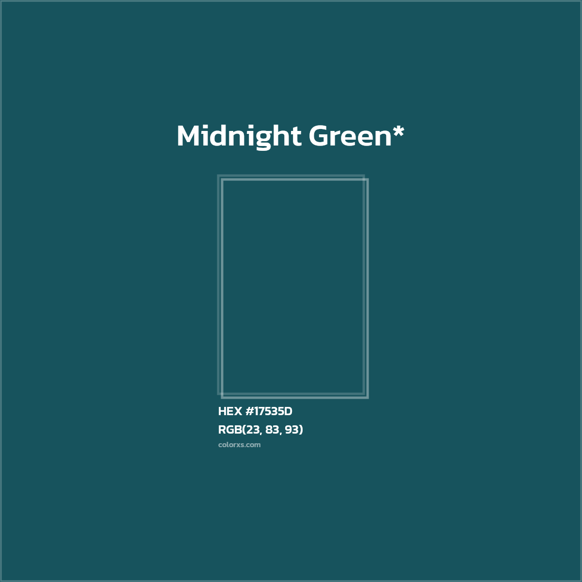 HEX #17535D Color Name, Color Code, Palettes, Similar Paints, Images