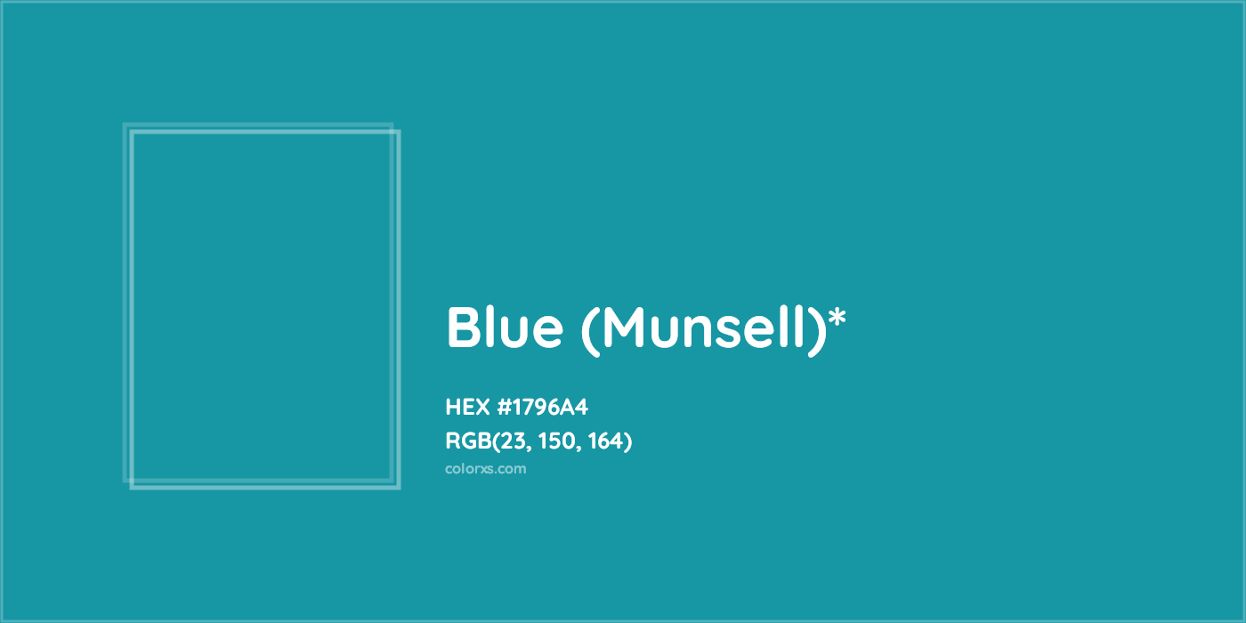 HEX #1796A4 Color Name, Color Code, Palettes, Similar Paints, Images