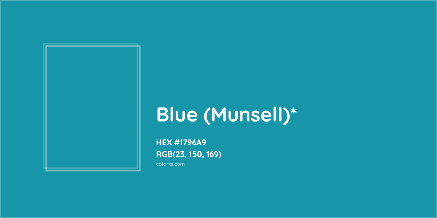 HEX #1796A9 Color Name, Color Code, Palettes, Similar Paints, Images