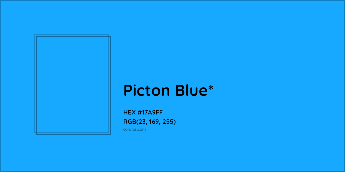 HEX #17A9FF Color Name, Color Code, Palettes, Similar Paints, Images