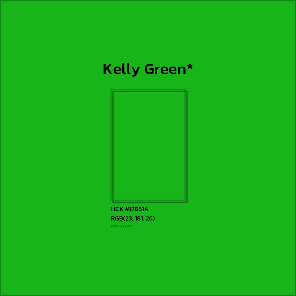 HEX #17B51A Color Name, Color Code, Palettes, Similar Paints, Images