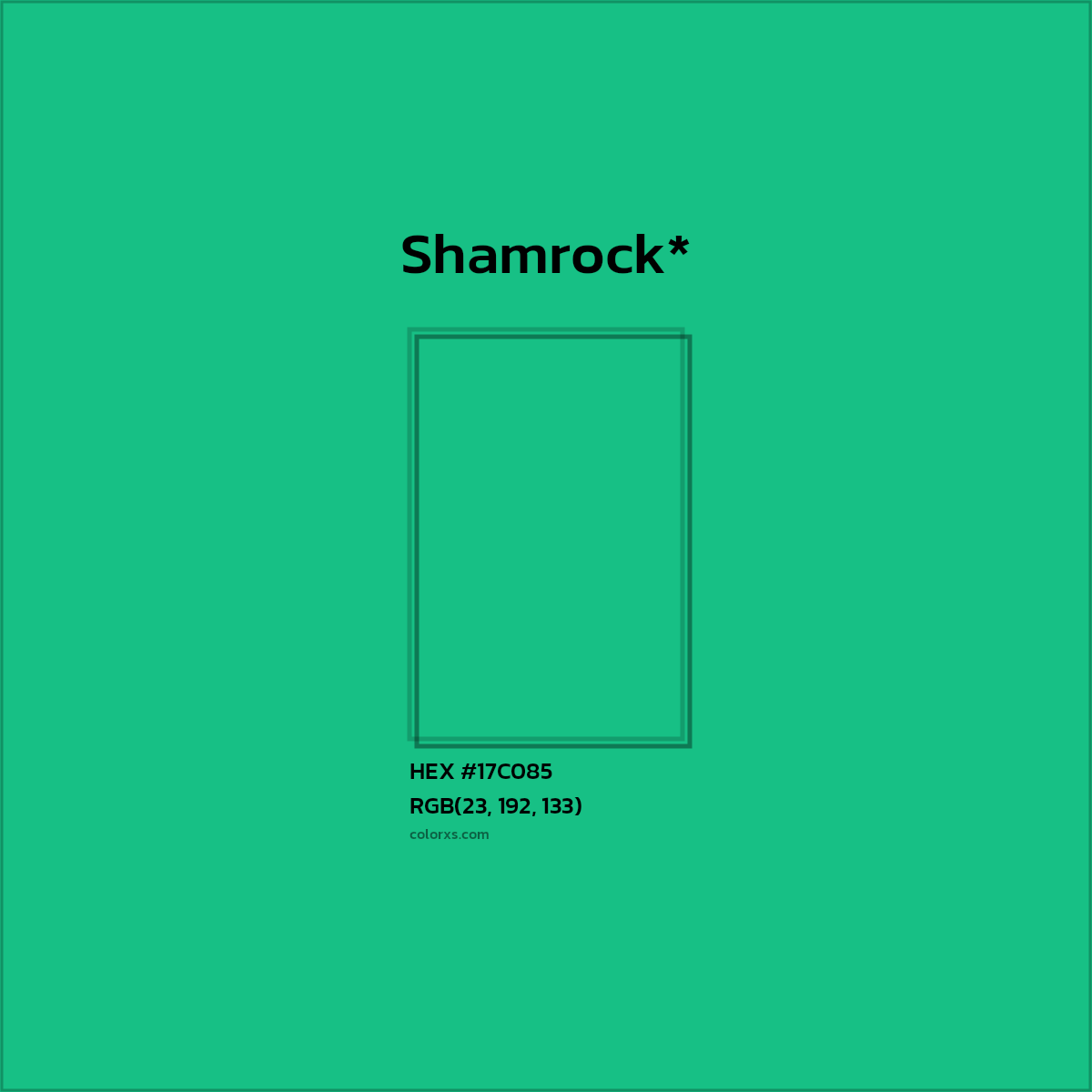 HEX #17C085 Color Name, Color Code, Palettes, Similar Paints, Images