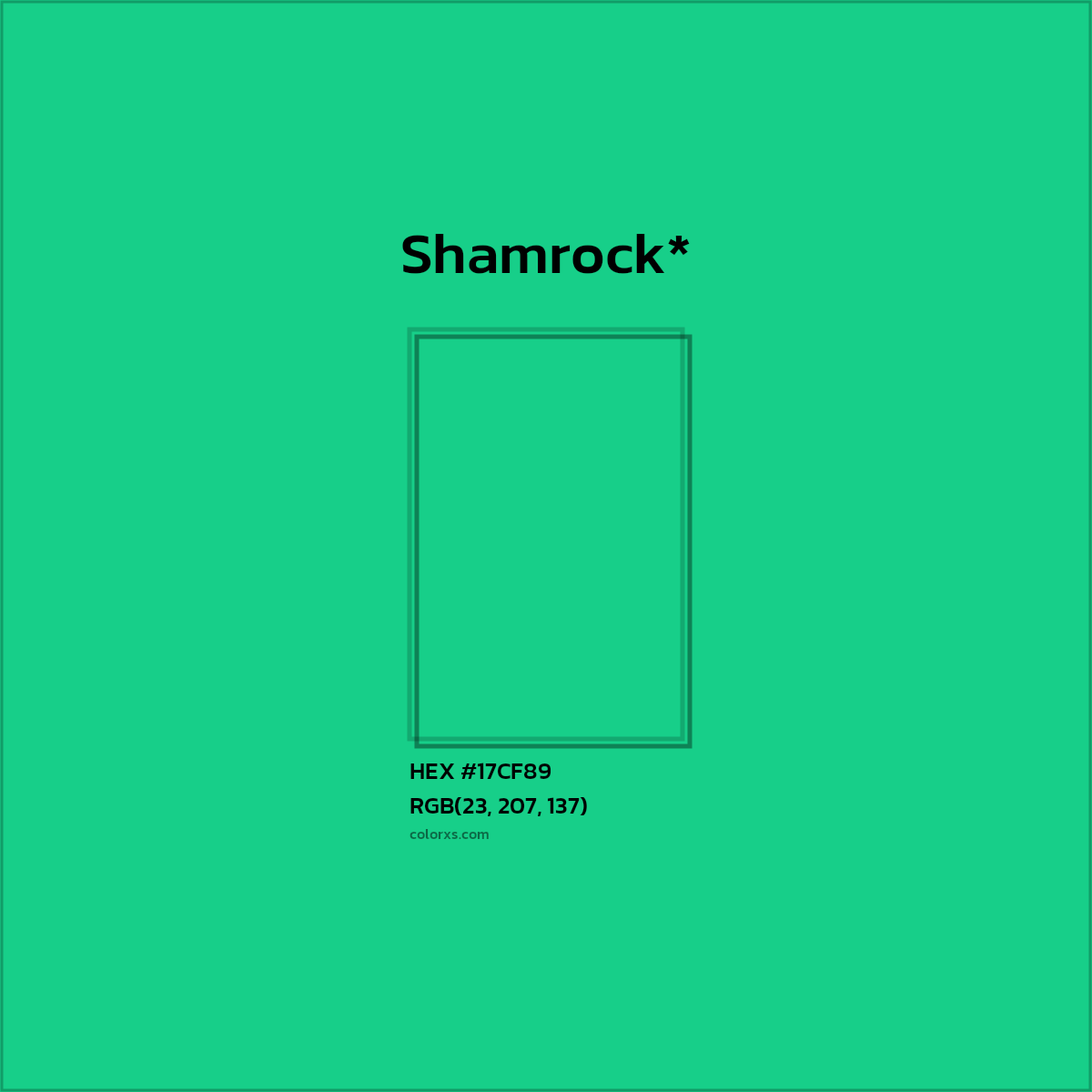 HEX #17CF89 Color Name, Color Code, Palettes, Similar Paints, Images