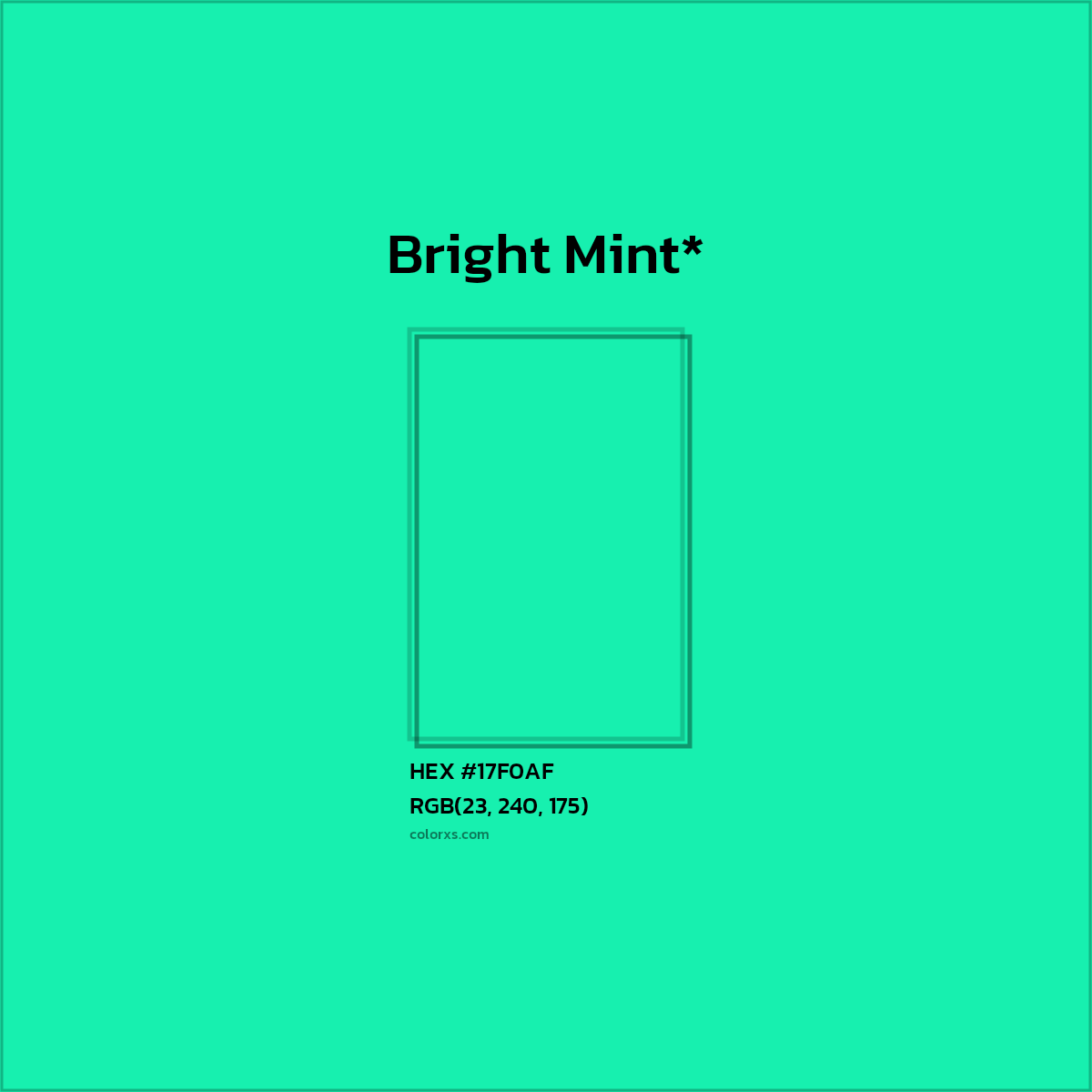 HEX #17F0AF Color Name, Color Code, Palettes, Similar Paints, Images