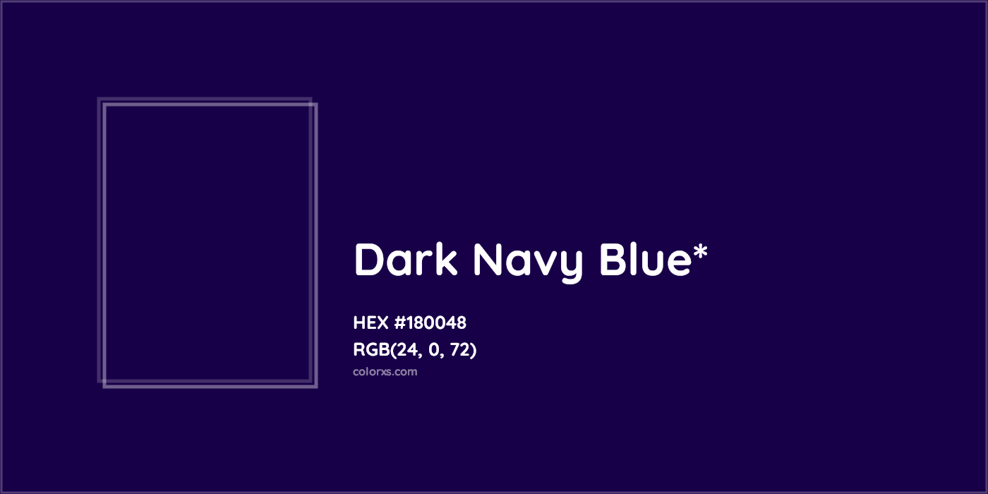 HEX #180048 Color Name, Color Code, Palettes, Similar Paints, Images