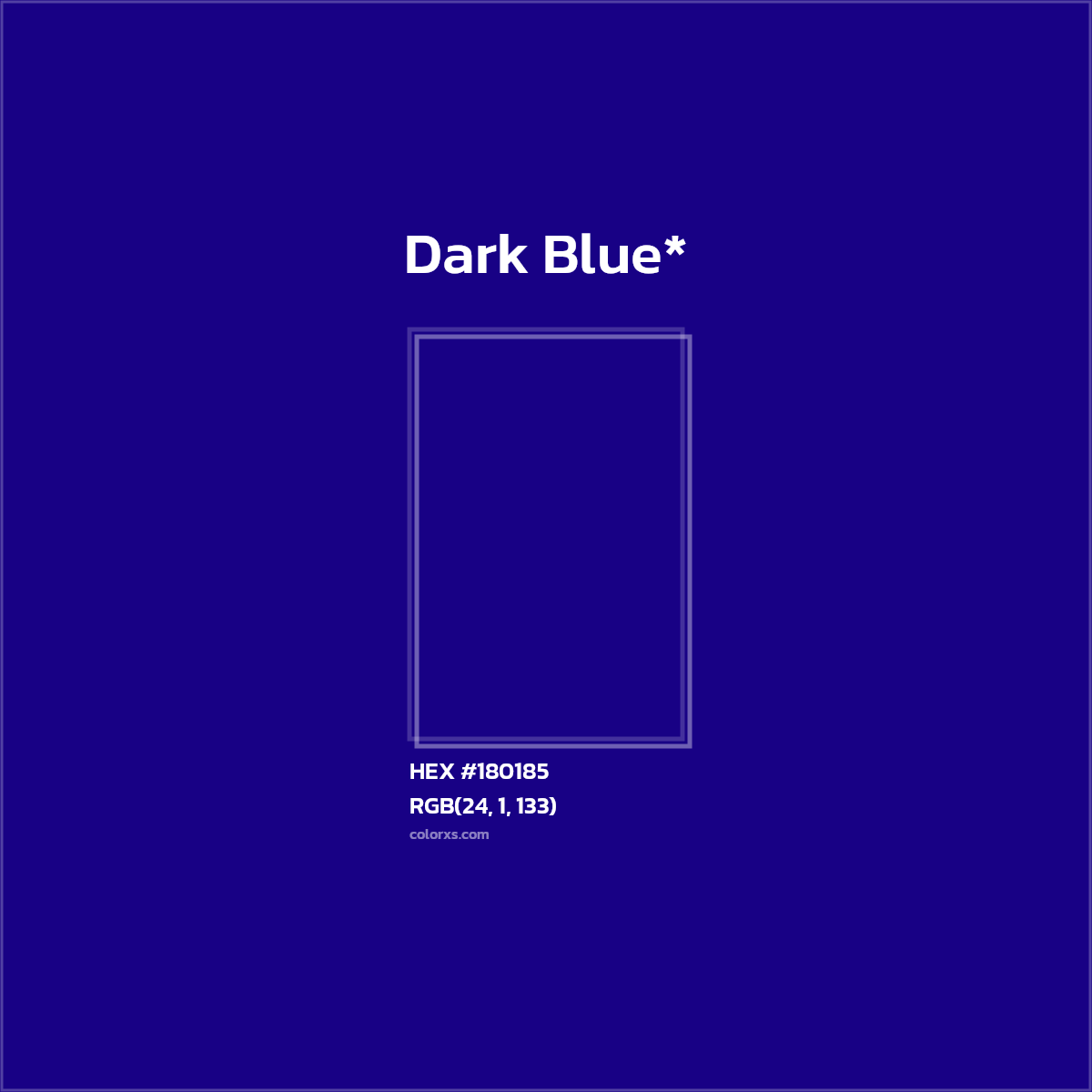 HEX #180185 Color Name, Color Code, Palettes, Similar Paints, Images