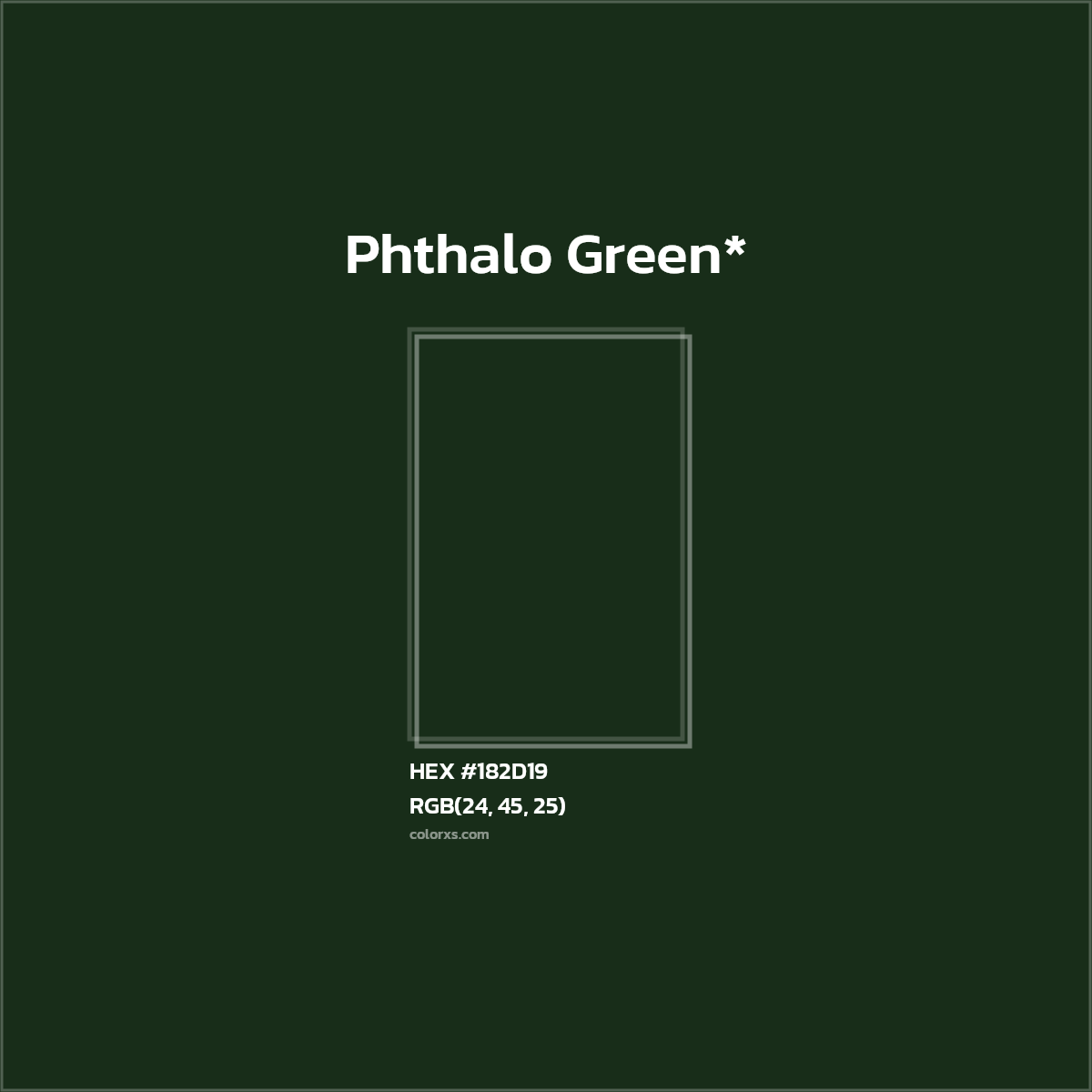 HEX #182D19 Color Name, Color Code, Palettes, Similar Paints, Images