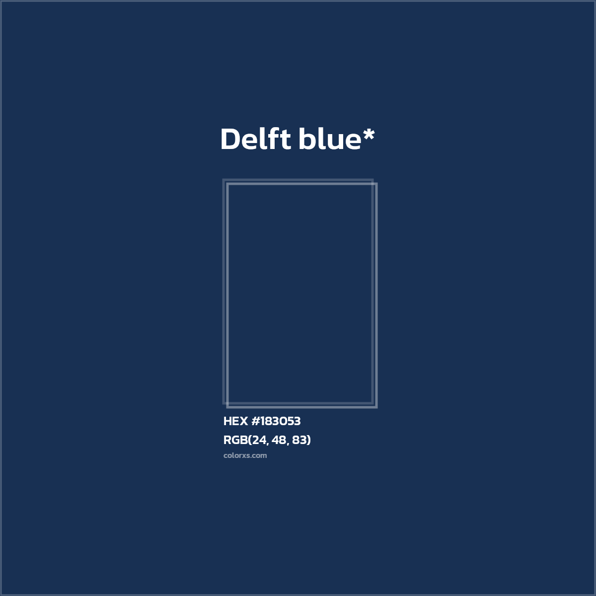 HEX #183053 Color Name, Color Code, Palettes, Similar Paints, Images