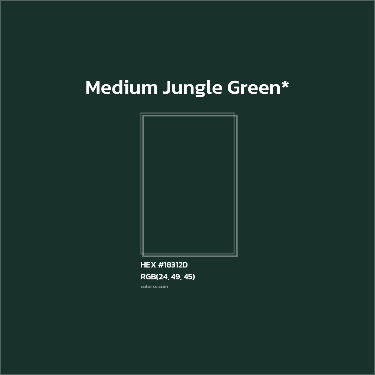 HEX #18312D Color Name, Color Code, Palettes, Similar Paints, Images