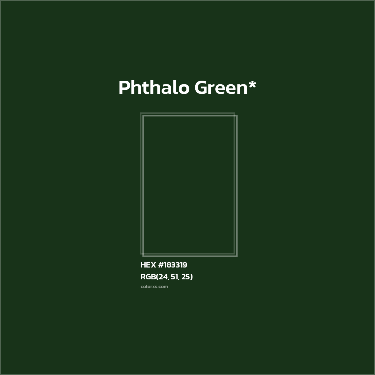 HEX #183319 Color Name, Color Code, Palettes, Similar Paints, Images