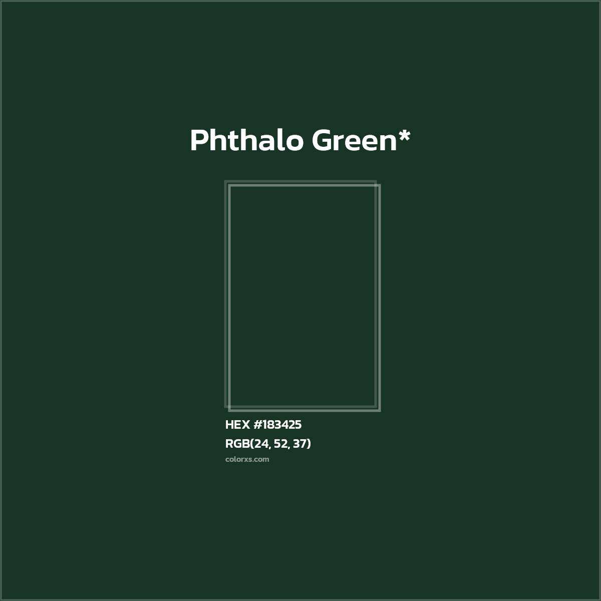 HEX #183425 Color Name, Color Code, Palettes, Similar Paints, Images