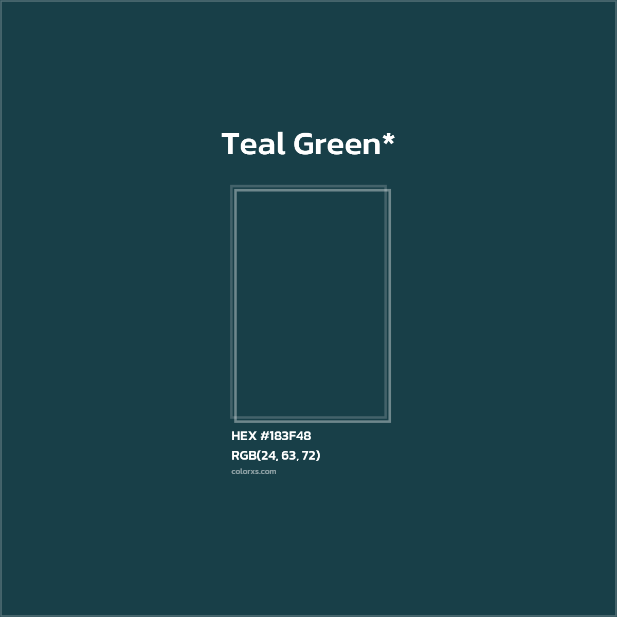HEX #183F48 Color Name, Color Code, Palettes, Similar Paints, Images