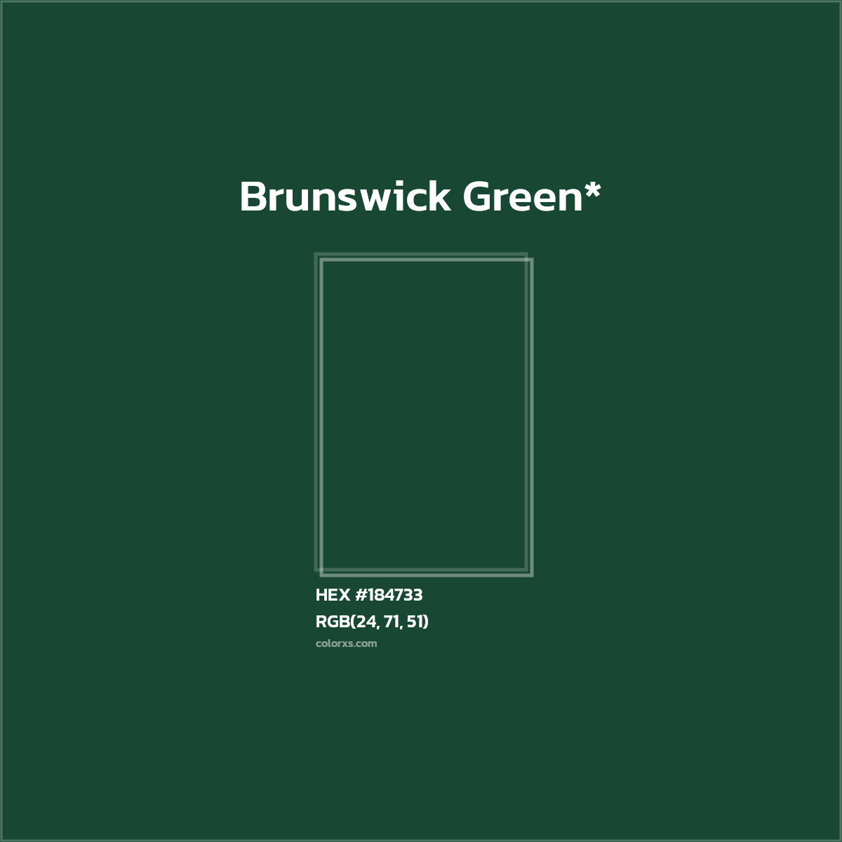HEX #184733 Color Name, Color Code, Palettes, Similar Paints, Images