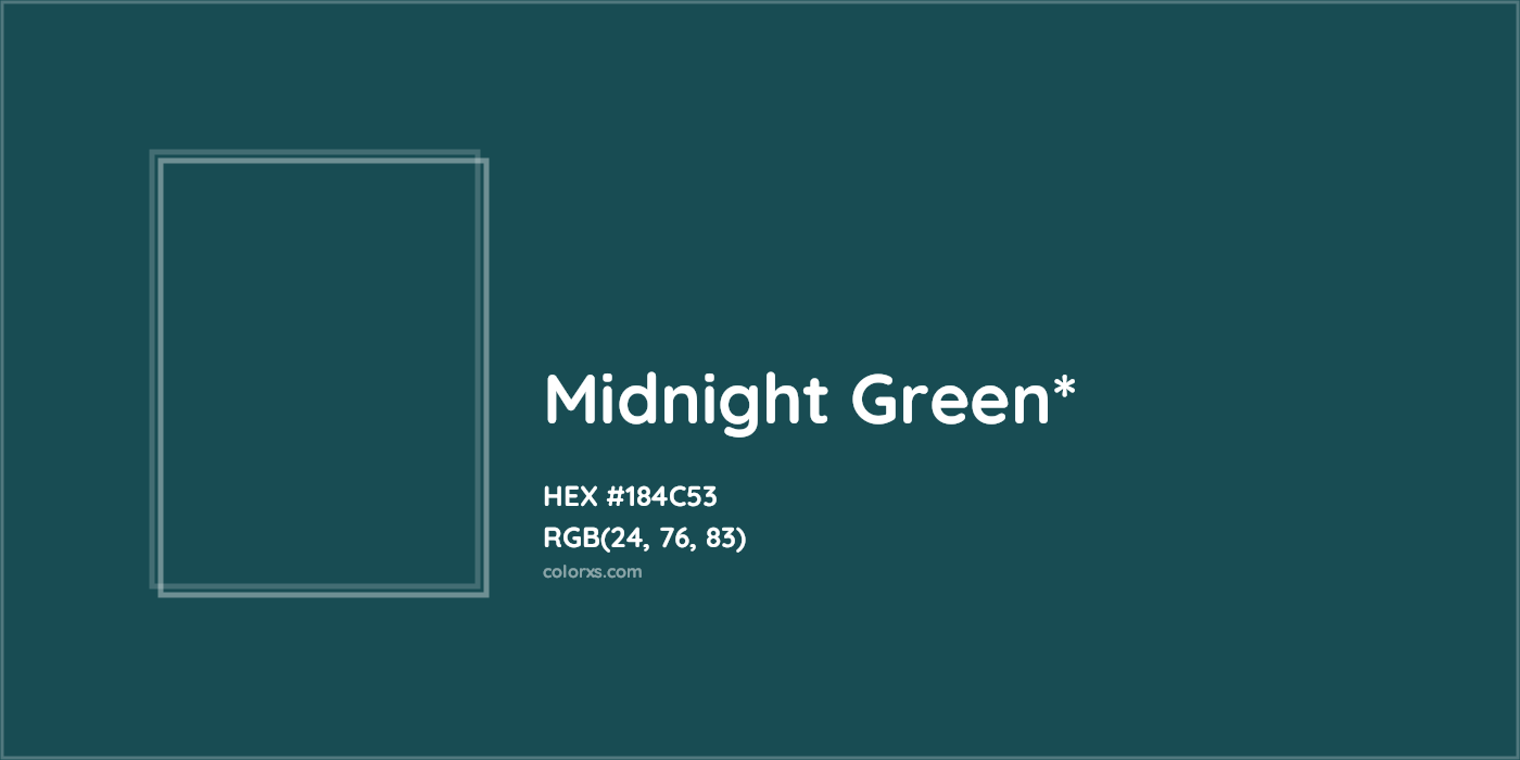 HEX #184C53 Color Name, Color Code, Palettes, Similar Paints, Images