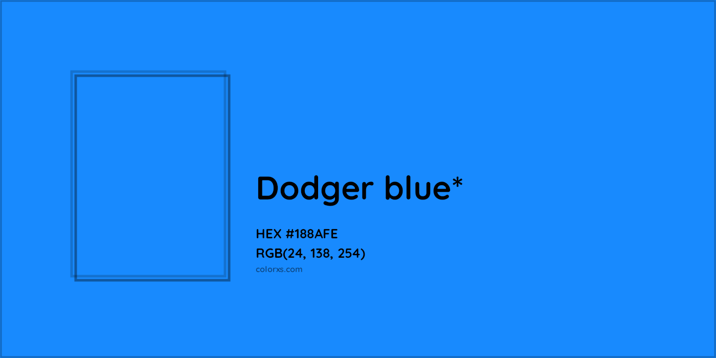 HEX #188AFE Color Name, Color Code, Palettes, Similar Paints, Images