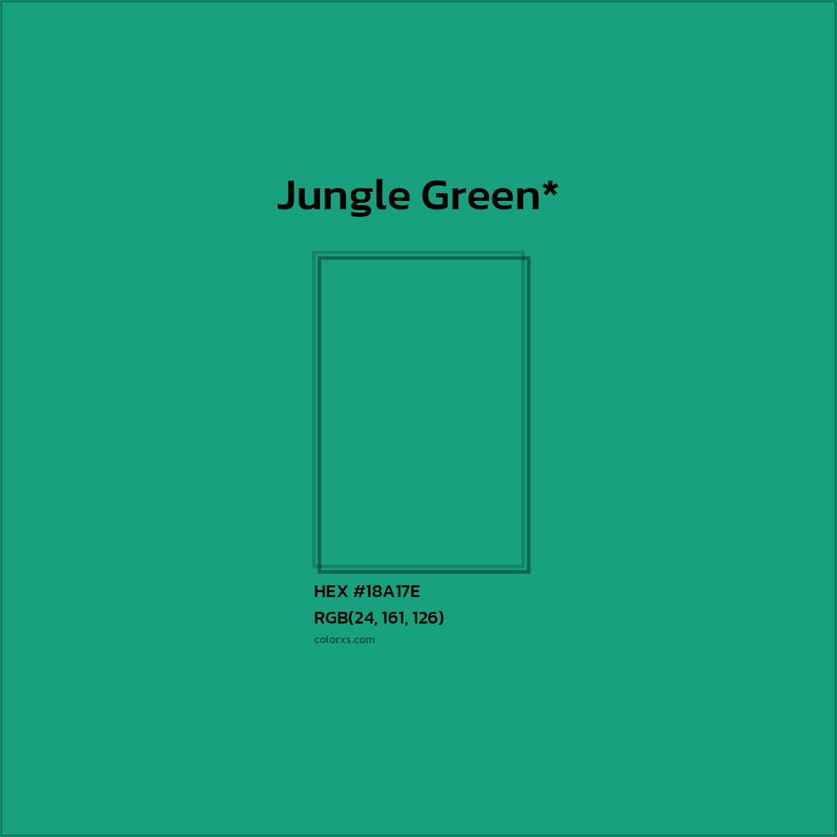 HEX #18A17E Color Name, Color Code, Palettes, Similar Paints, Images