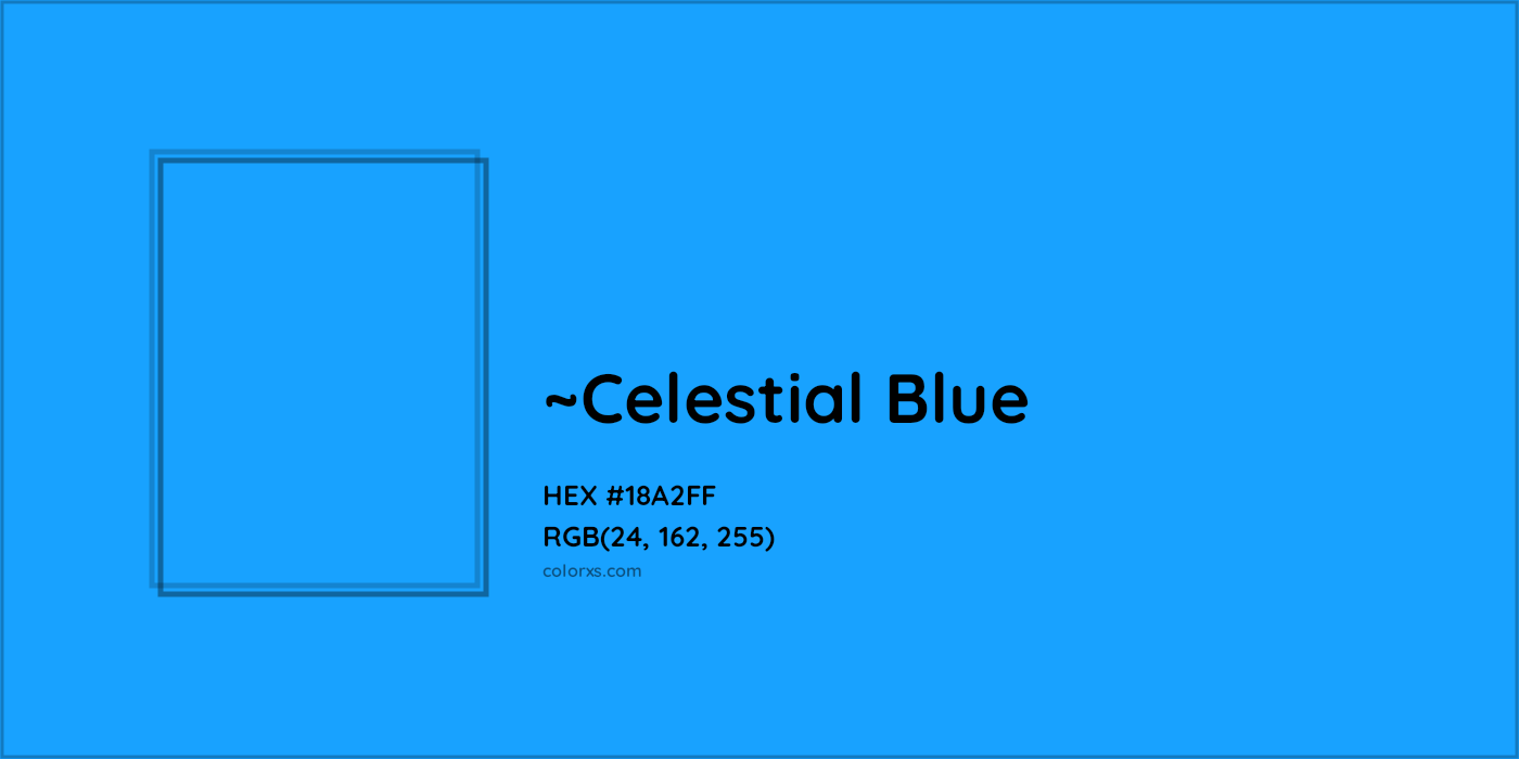 HEX #18A2FF Color Name, Color Code, Palettes, Similar Paints, Images