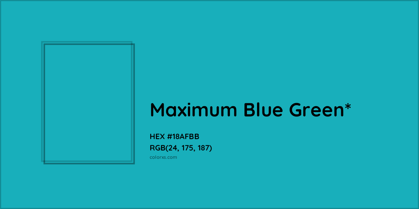 HEX #18AFBB Color Name, Color Code, Palettes, Similar Paints, Images