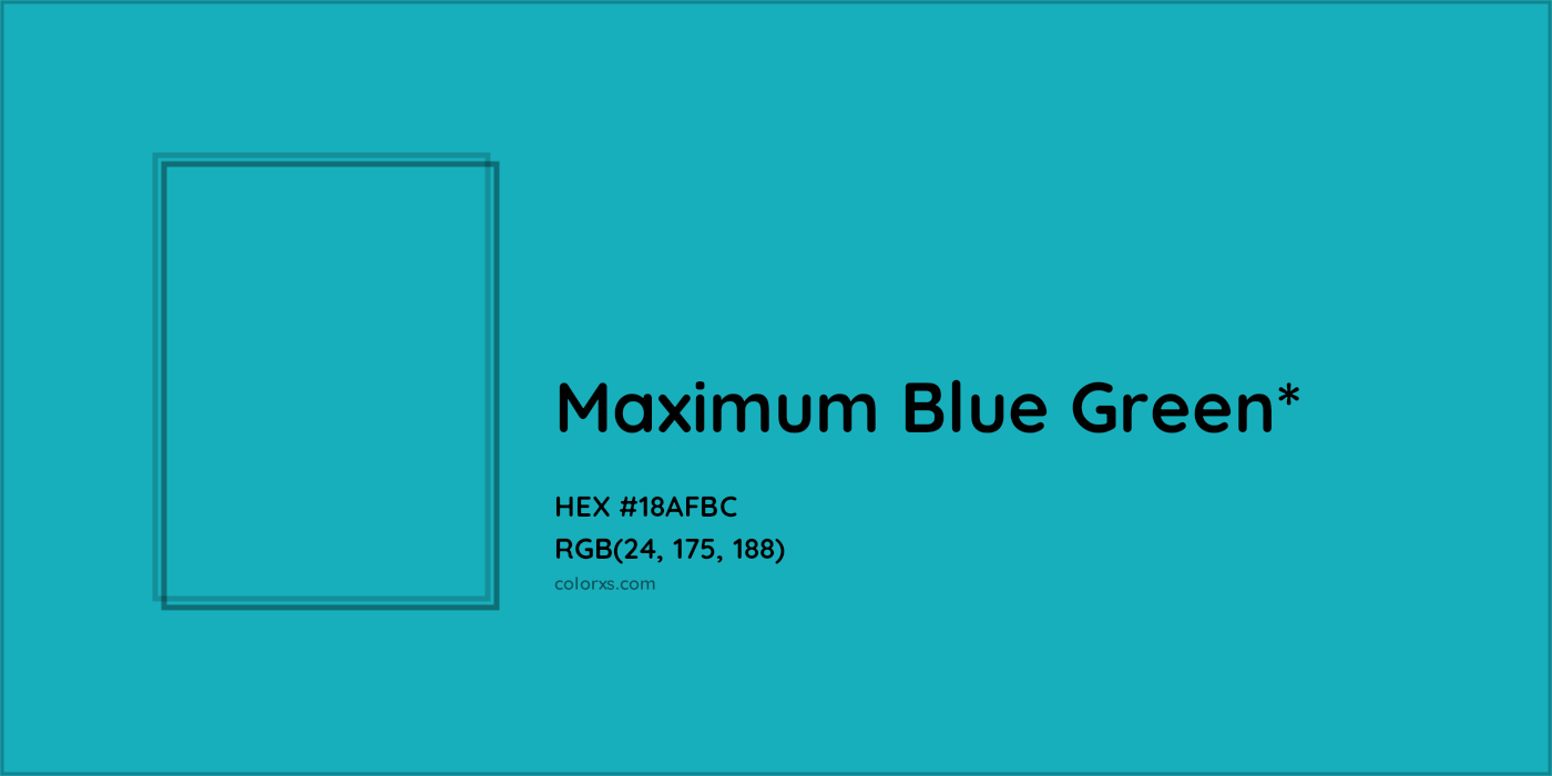 HEX #18AFBC Color Name, Color Code, Palettes, Similar Paints, Images