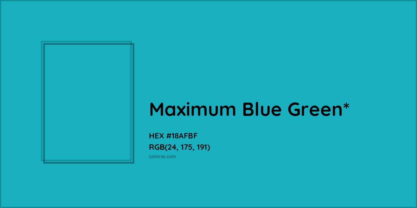 HEX #18AFBF Color Name, Color Code, Palettes, Similar Paints, Images
