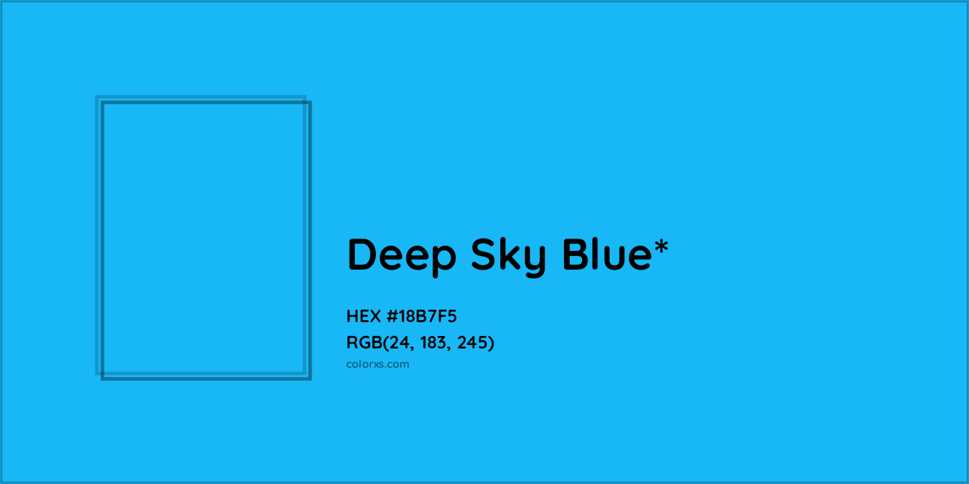 HEX #18B7F5 Color Name, Color Code, Palettes, Similar Paints, Images