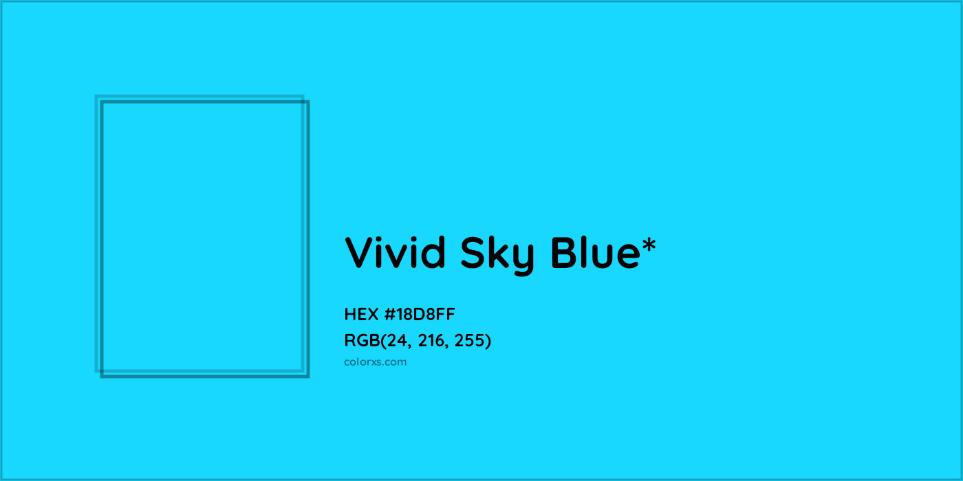 HEX #18D8FF Color Name, Color Code, Palettes, Similar Paints, Images