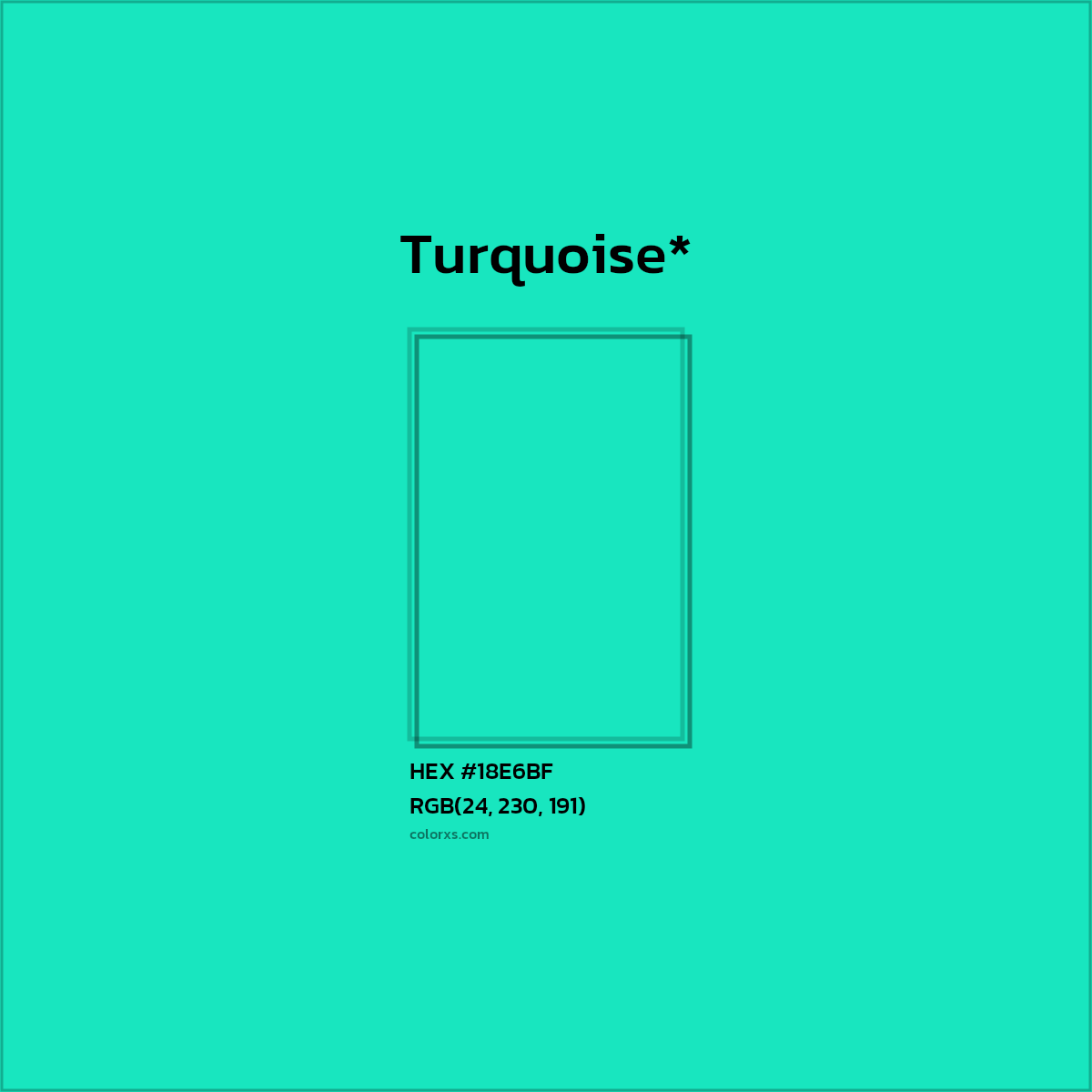 HEX #18E6BF Color Name, Color Code, Palettes, Similar Paints, Images