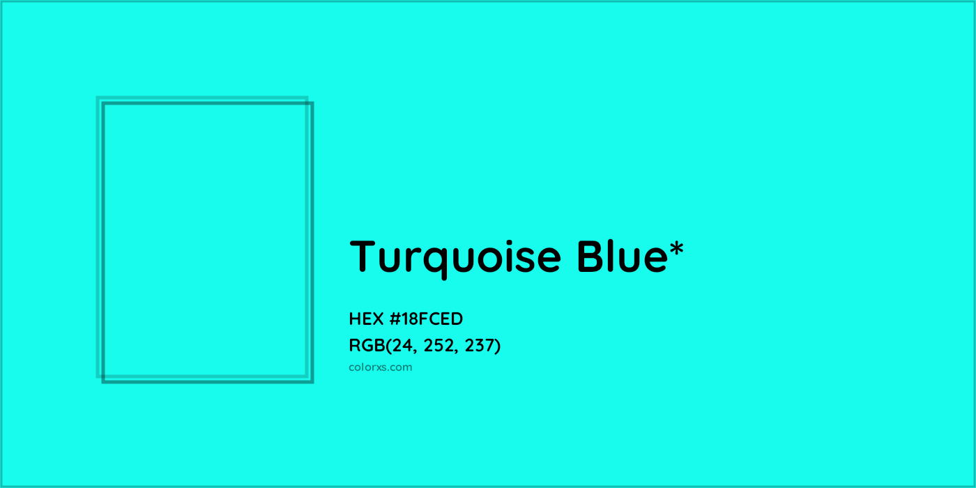 HEX #18FCED Color Name, Color Code, Palettes, Similar Paints, Images