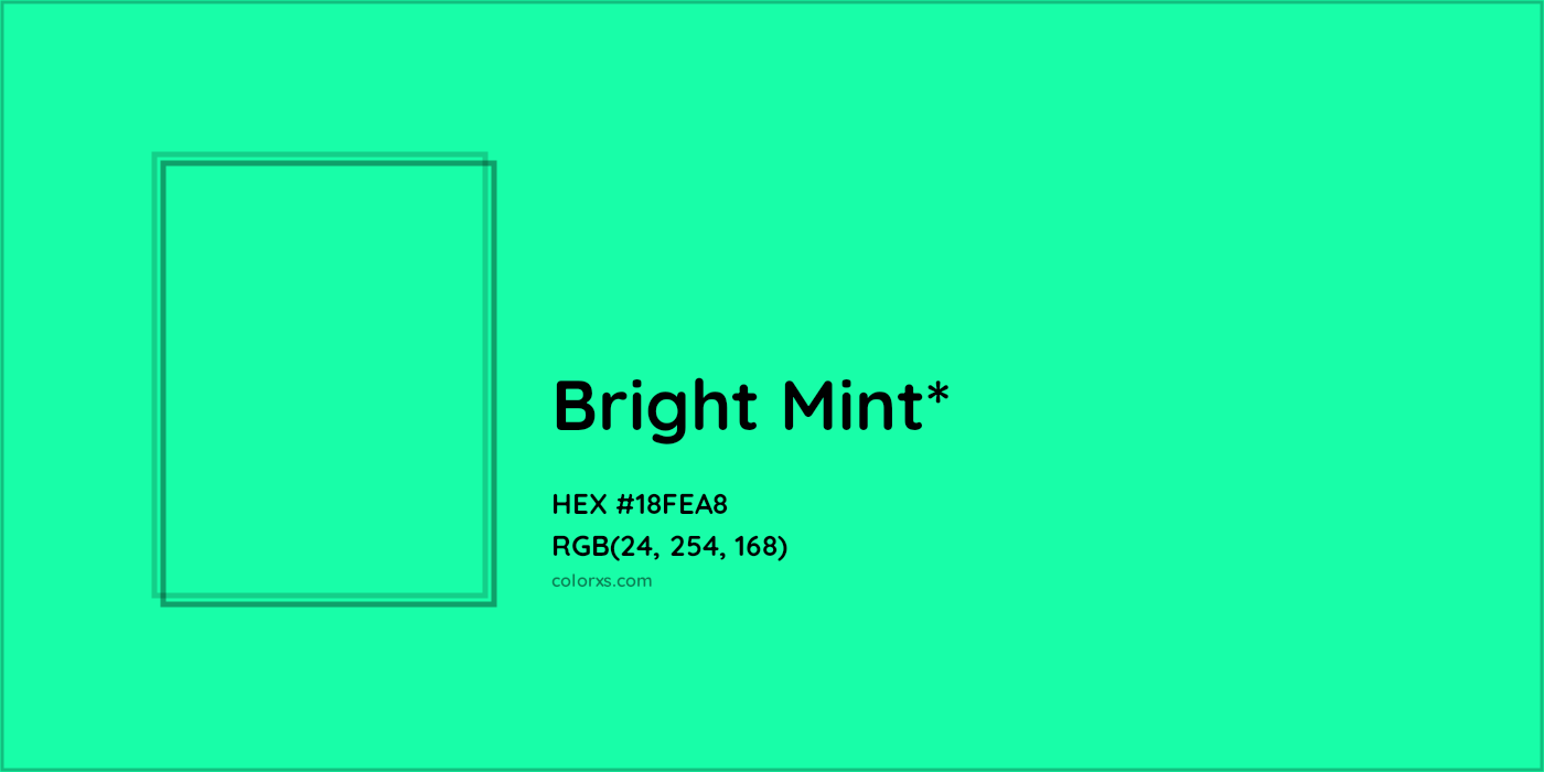 HEX #18FEA8 Color Name, Color Code, Palettes, Similar Paints, Images