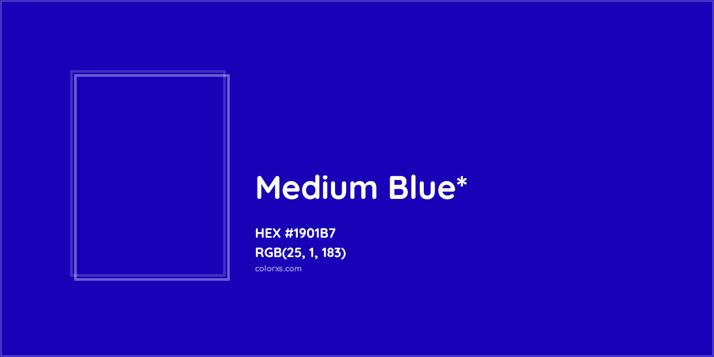 HEX #1901B7 Color Name, Color Code, Palettes, Similar Paints, Images