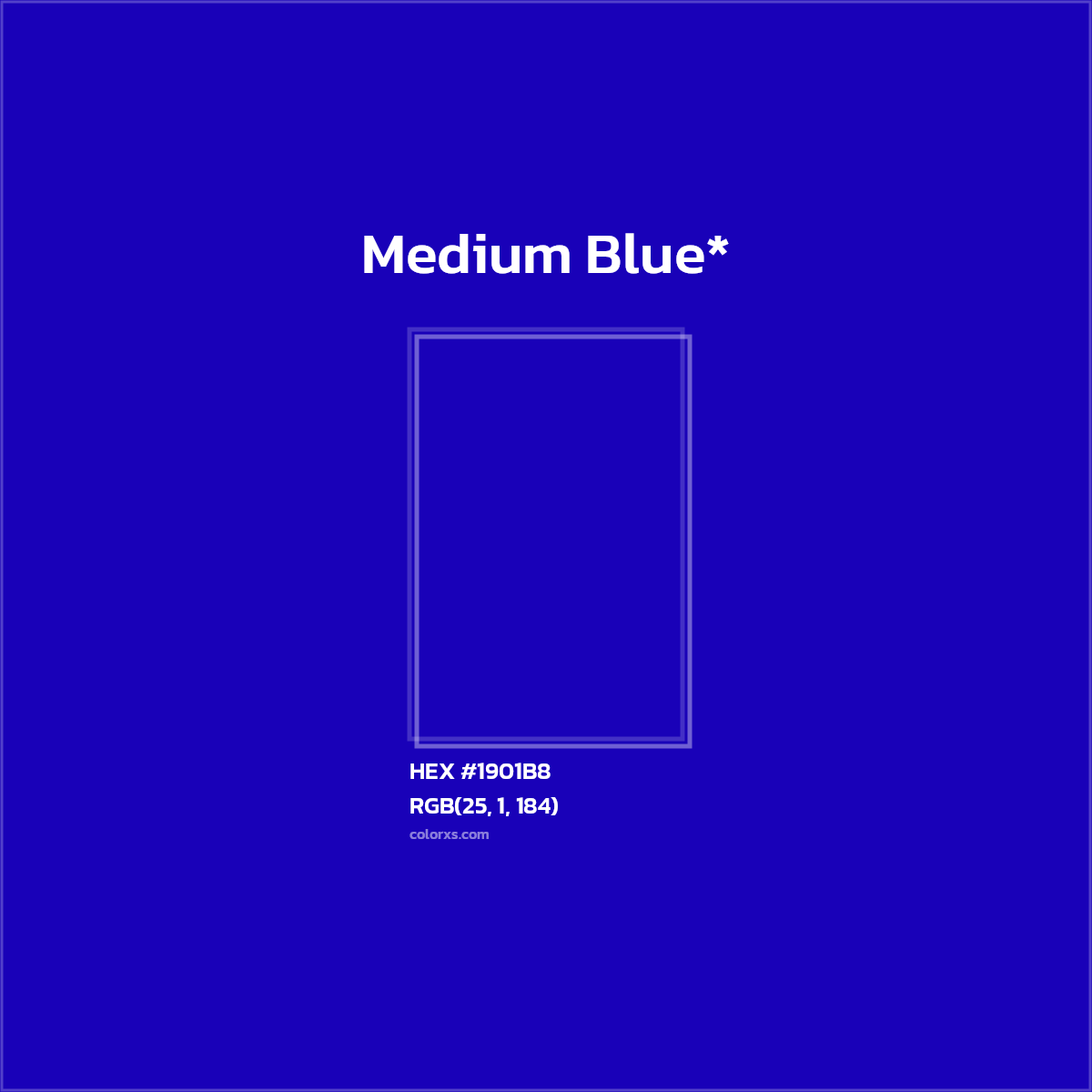 HEX #1901B8 Color Name, Color Code, Palettes, Similar Paints, Images