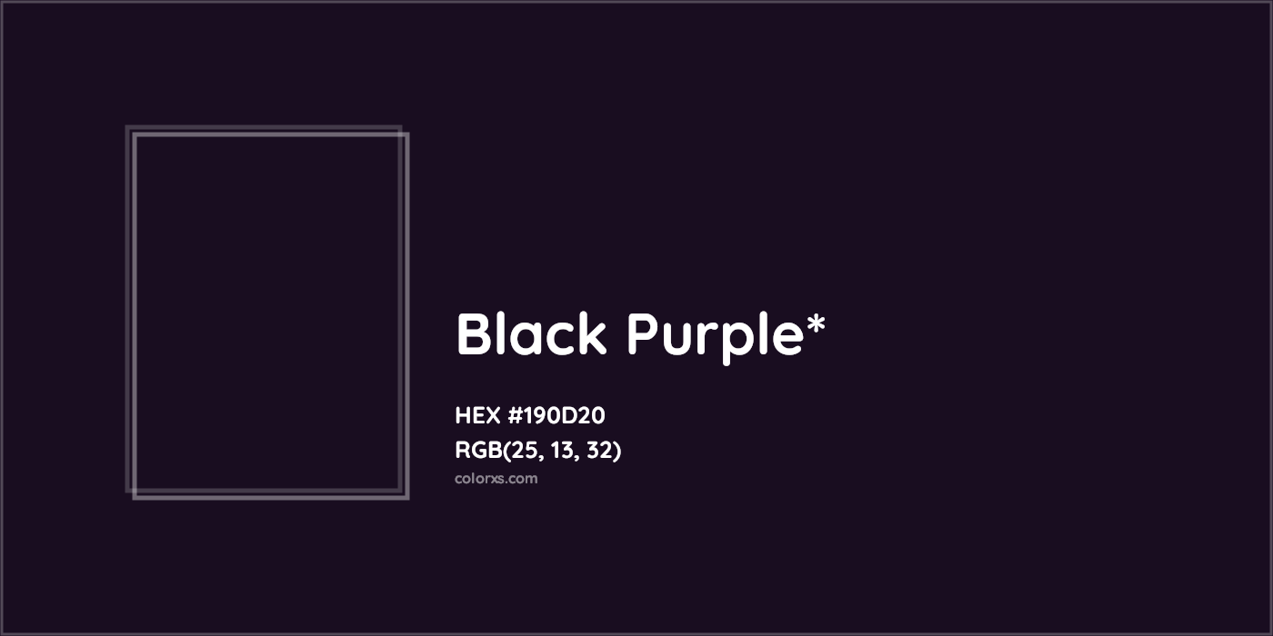 HEX #190D20 Color Name, Color Code, Palettes, Similar Paints, Images