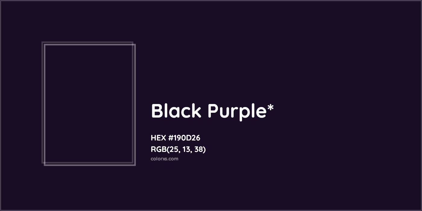 HEX #190D26 Color Name, Color Code, Palettes, Similar Paints, Images