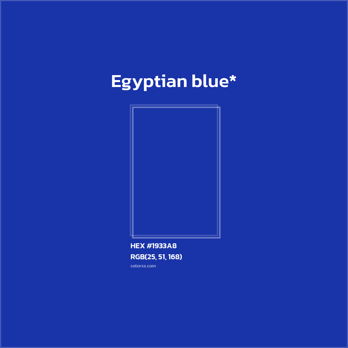 HEX #1933A8 Color Name, Color Code, Palettes, Similar Paints, Images