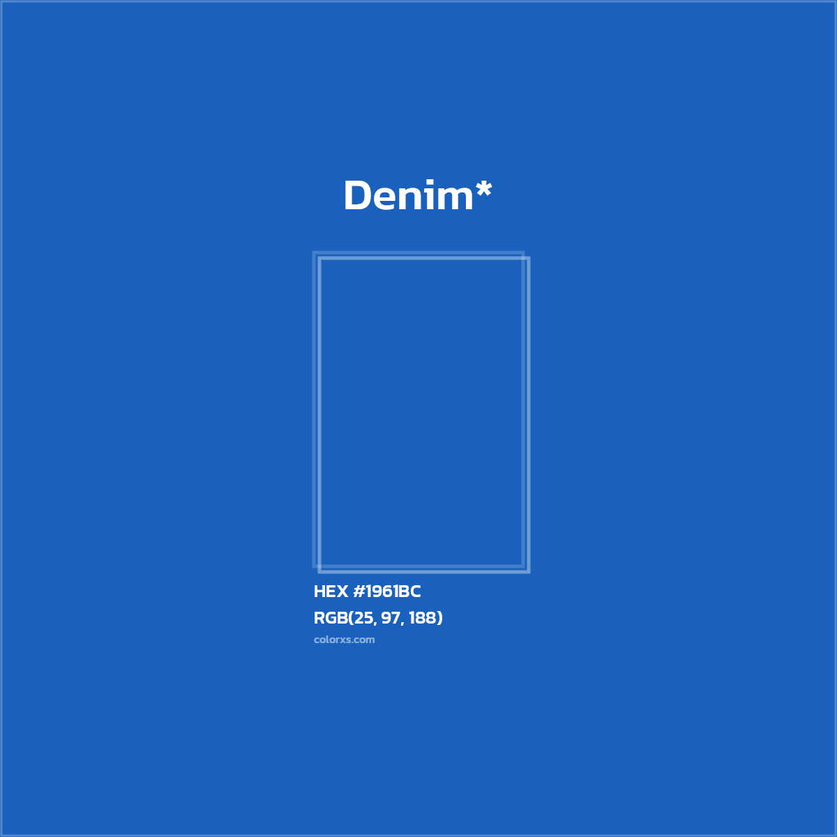 HEX #1961BC Color Name, Color Code, Palettes, Similar Paints, Images