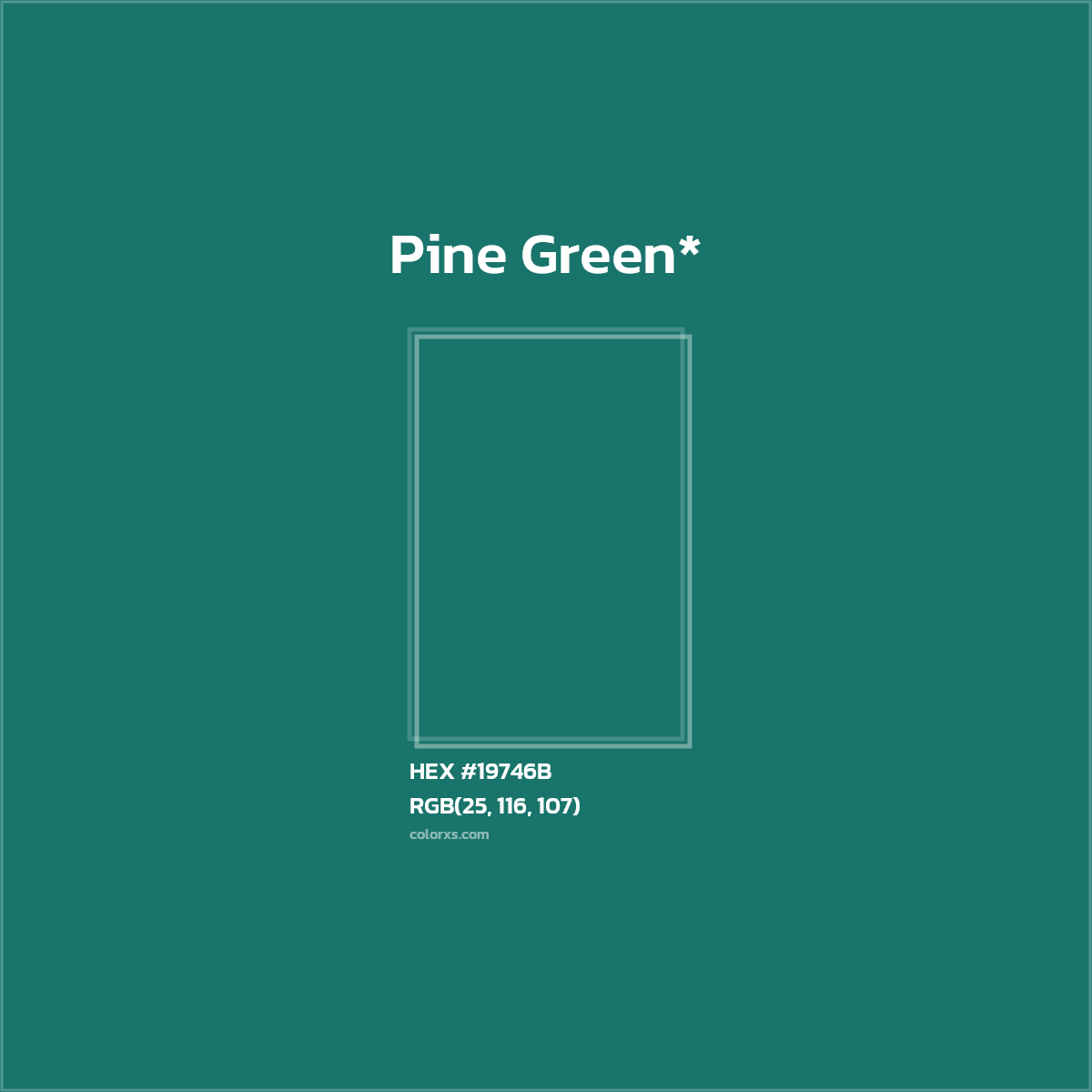 HEX #19746B Color Name, Color Code, Palettes, Similar Paints, Images