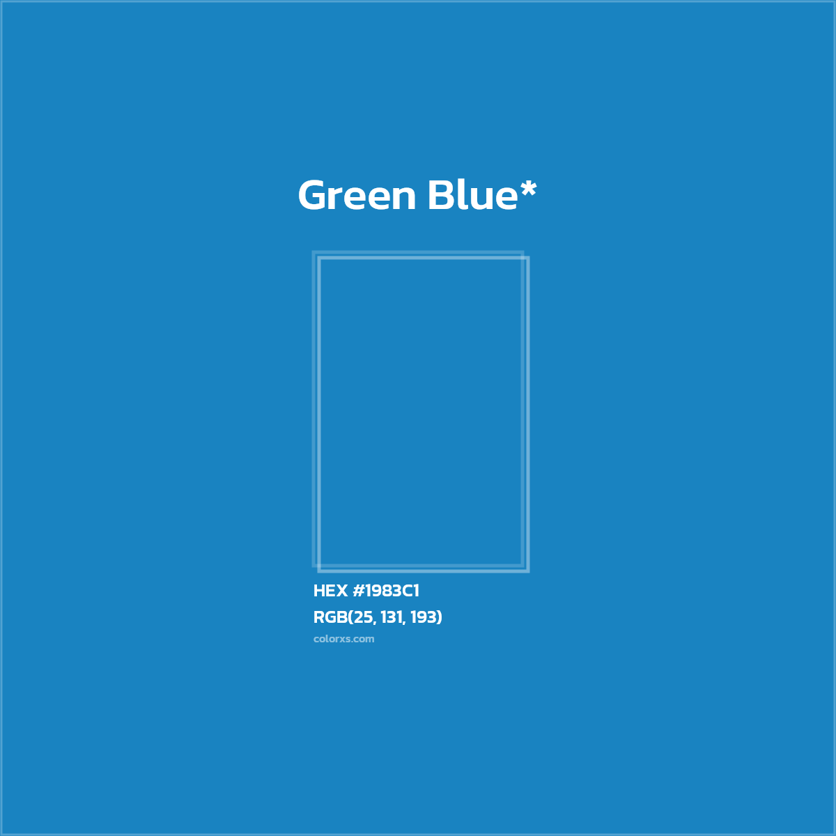 HEX #1983C1 Color Name, Color Code, Palettes, Similar Paints, Images