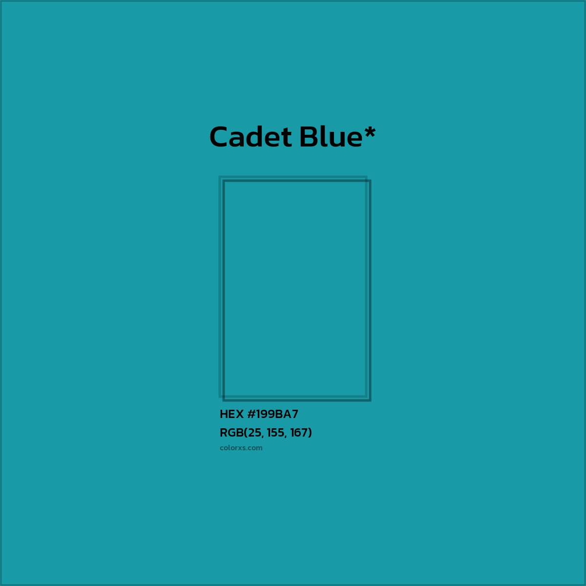 HEX #199BA7 Color Name, Color Code, Palettes, Similar Paints, Images
