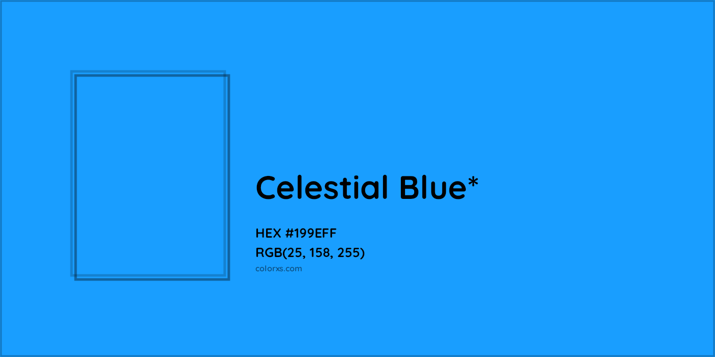HEX #199EFF Color Name, Color Code, Palettes, Similar Paints, Images