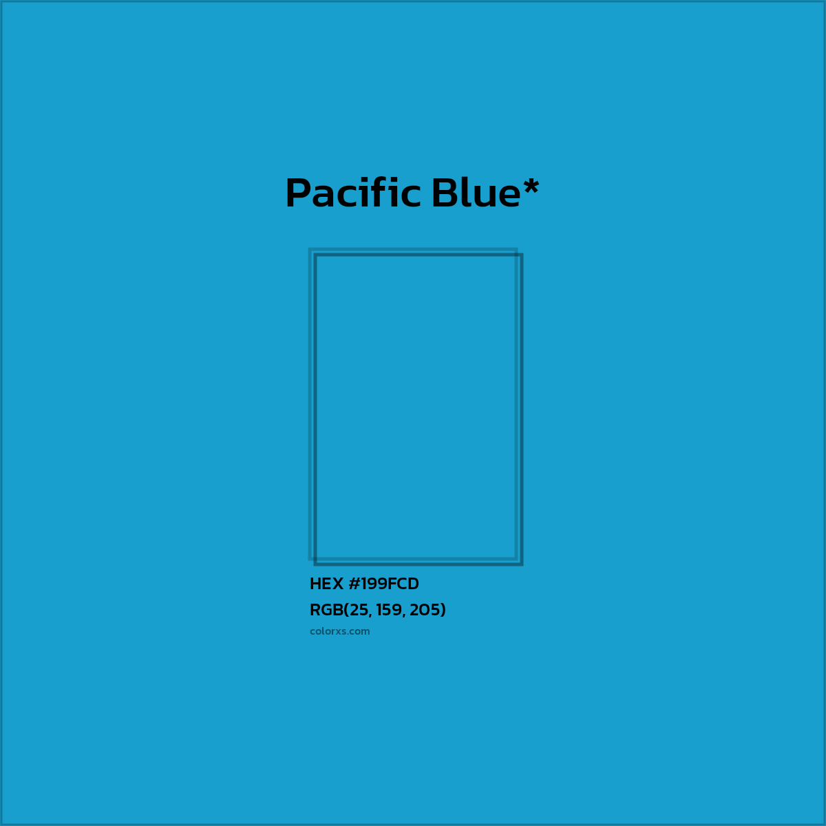 HEX #199FCD Color Name, Color Code, Palettes, Similar Paints, Images
