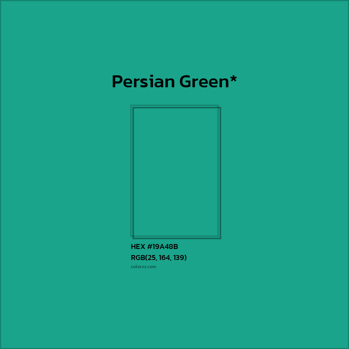 HEX #19A48B Color Name, Color Code, Palettes, Similar Paints, Images