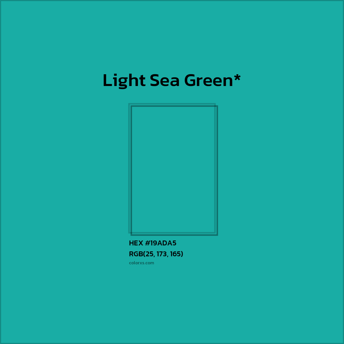 HEX #19ADA5 Color Name, Color Code, Palettes, Similar Paints, Images