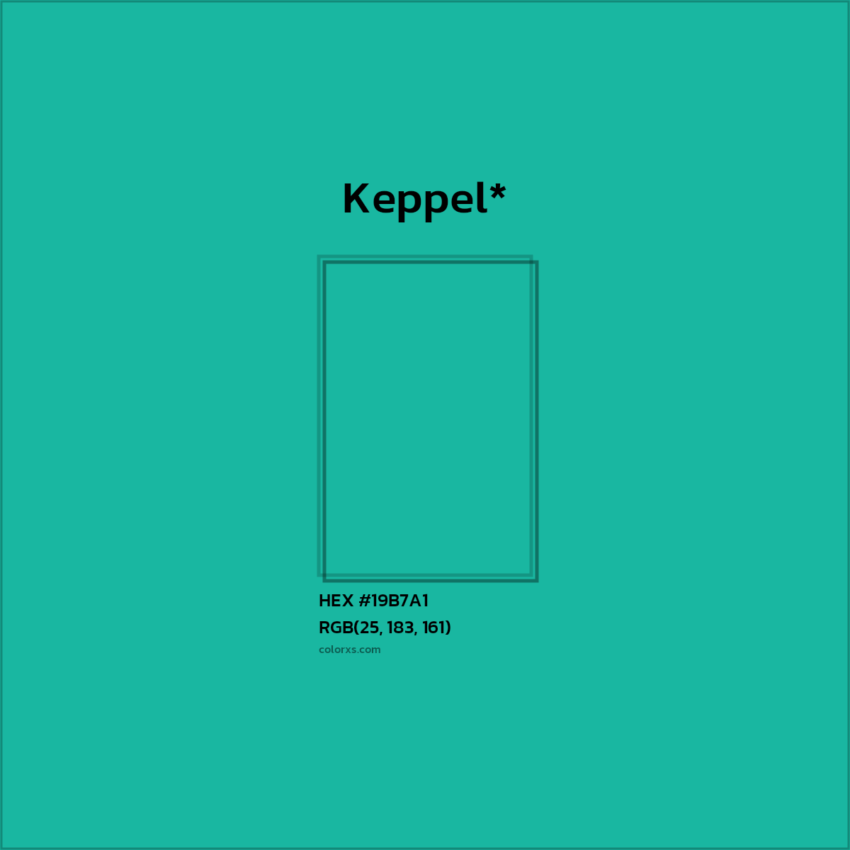 HEX #19B7A1 Color Name, Color Code, Palettes, Similar Paints, Images